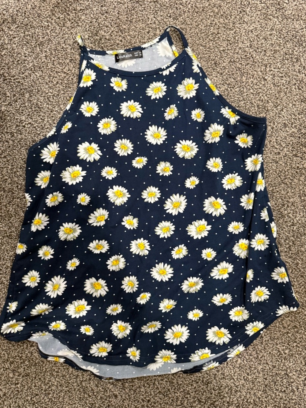 Leith Navy Daisy Print Camisole